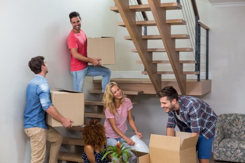 Packing boxes and moving supplies prepared for a Barnet home move