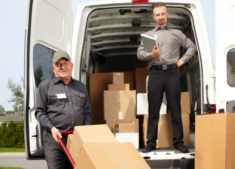 House removal team planning a local move in Barnet